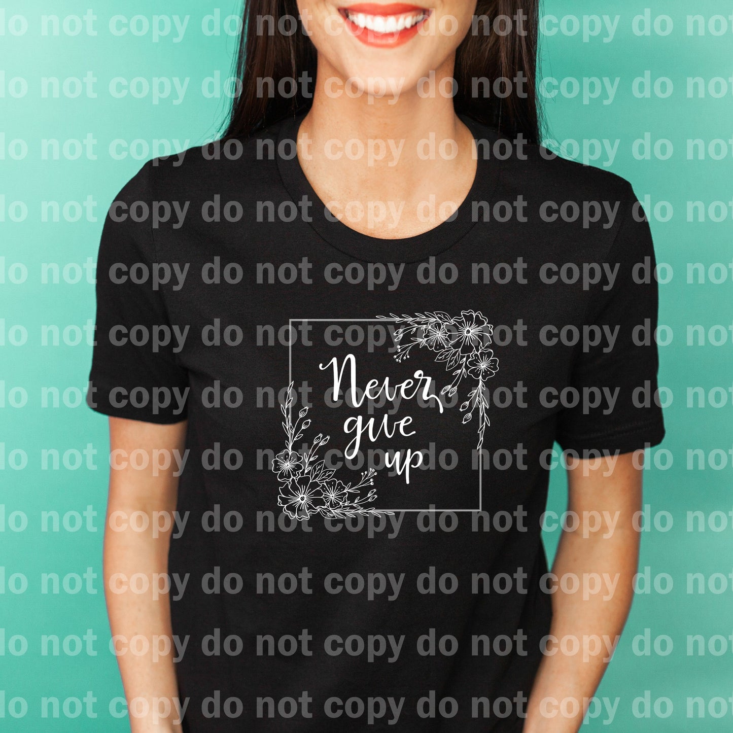 Never Give Up Black/White Dream Print or Sublimation Print