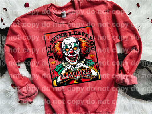 Nunca te dejaré Malone Psyclown Dream Print o Impresión de sublimación