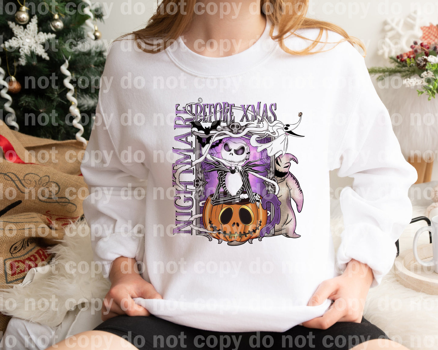 Nightmare Before Christmas with Optional Sleeve Design Dream Print or Sublimation Print