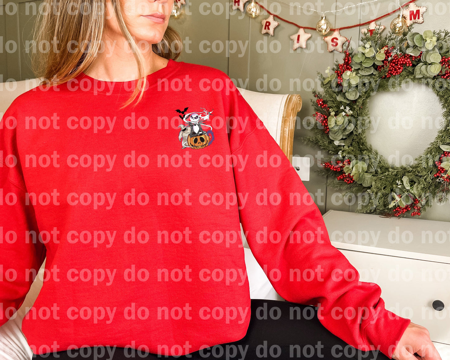 Nightmare Before Christmas with Optional Sleeve Design Dream Print or Sublimation Print