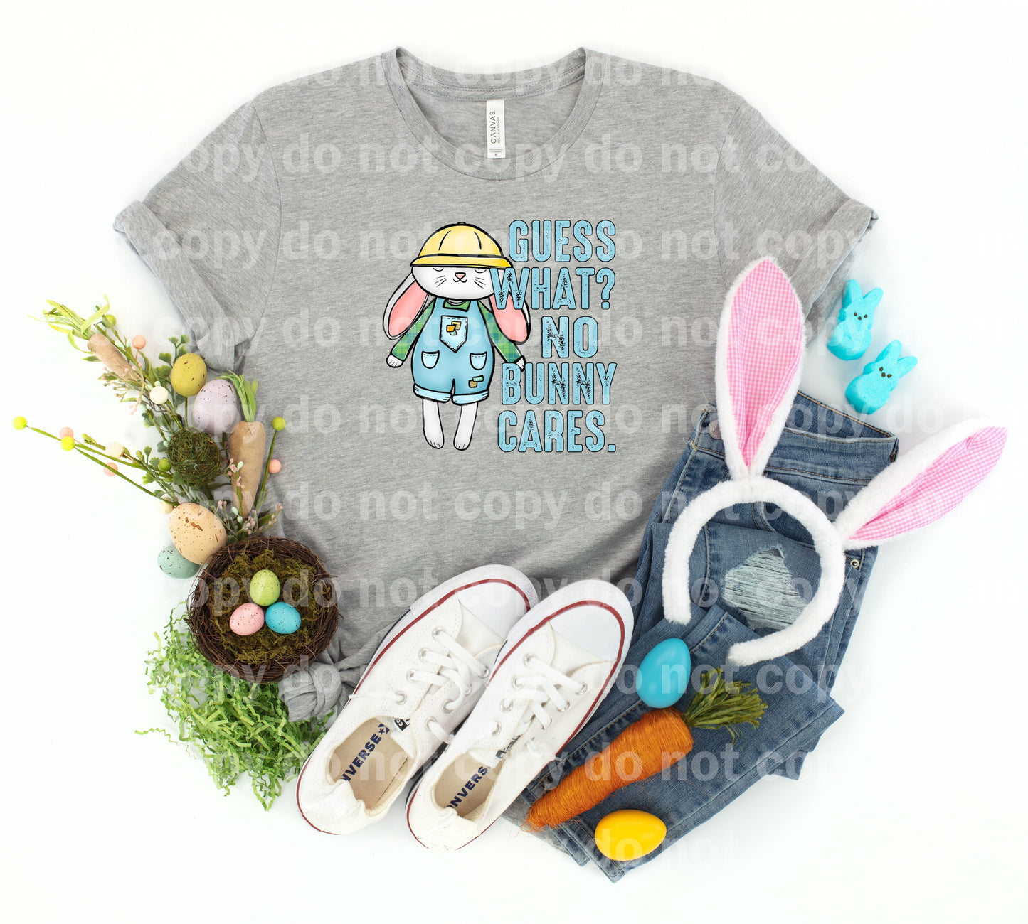 Guess What No Bunny Cares Blue/Pink Dream Print or Sublimation Print