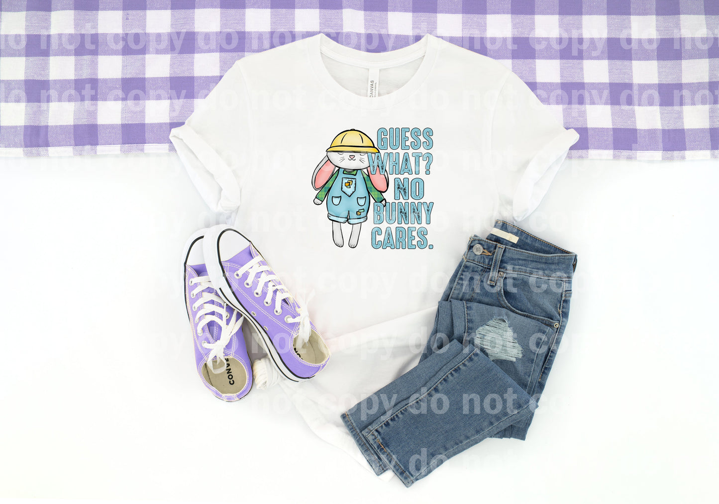 Guess What No Bunny Cares Blue/Pink Dream Print or Sublimation Print