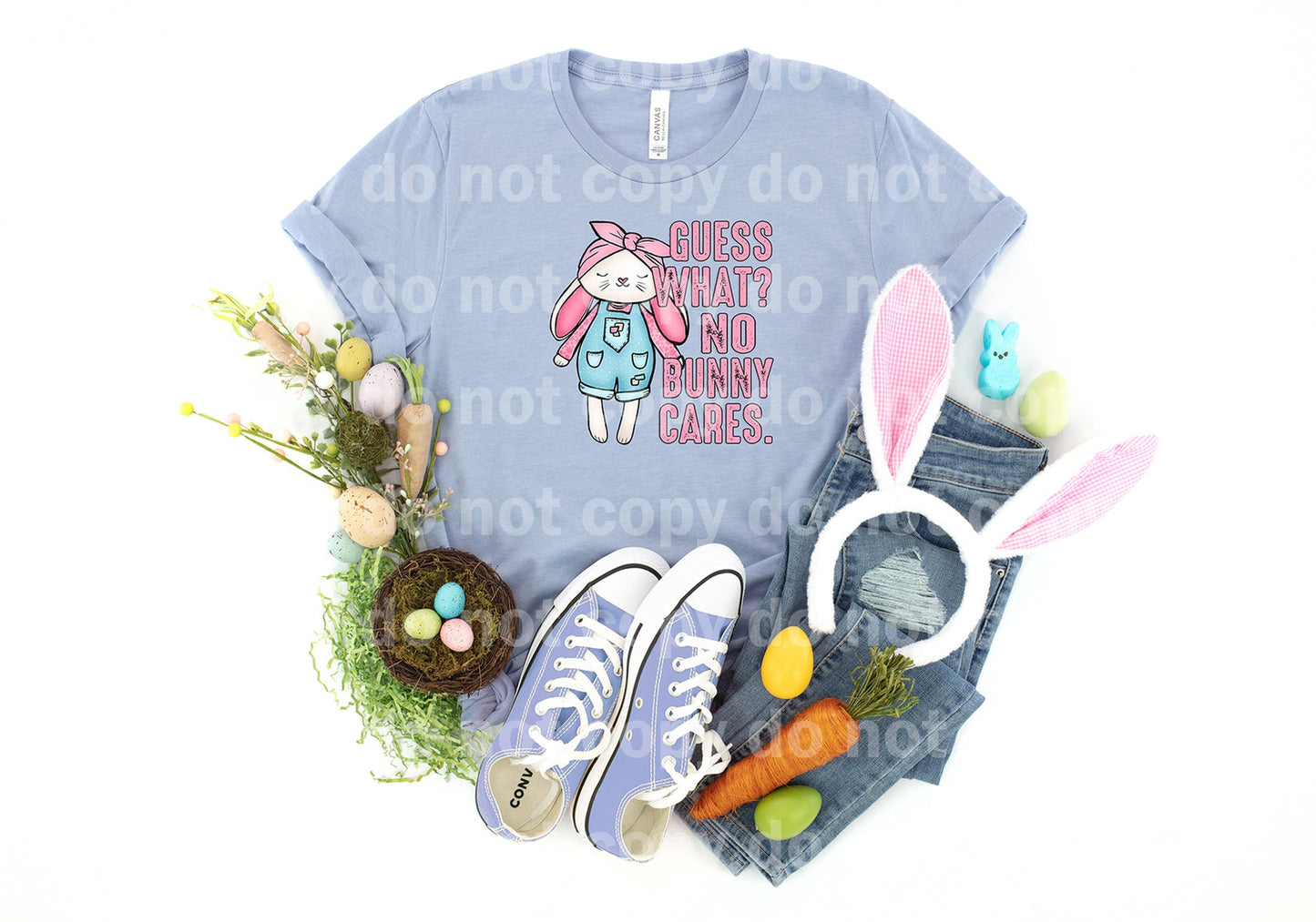 Guess What No Bunny Cares Blue/Pink Dream Print or Sublimation Print