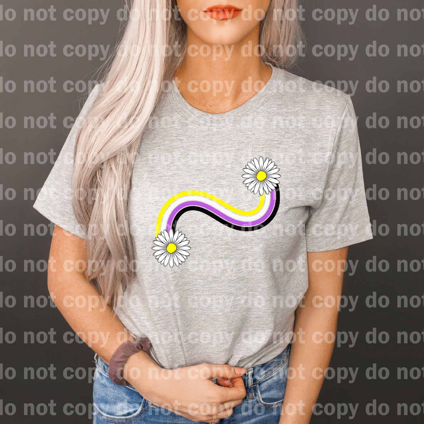 Nonbinary Pride Daisy No Words Dream Print or Sublimation Print