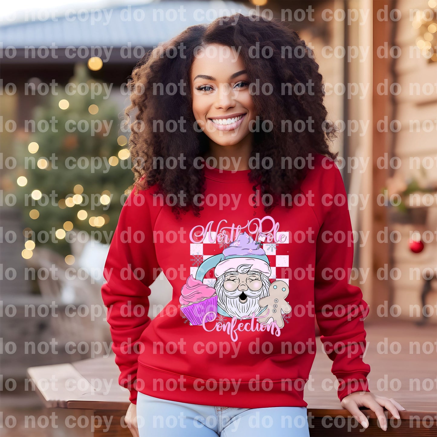 North Pole Confections Santa with Optional Sleeve Design Dream Print or Sublimation Print