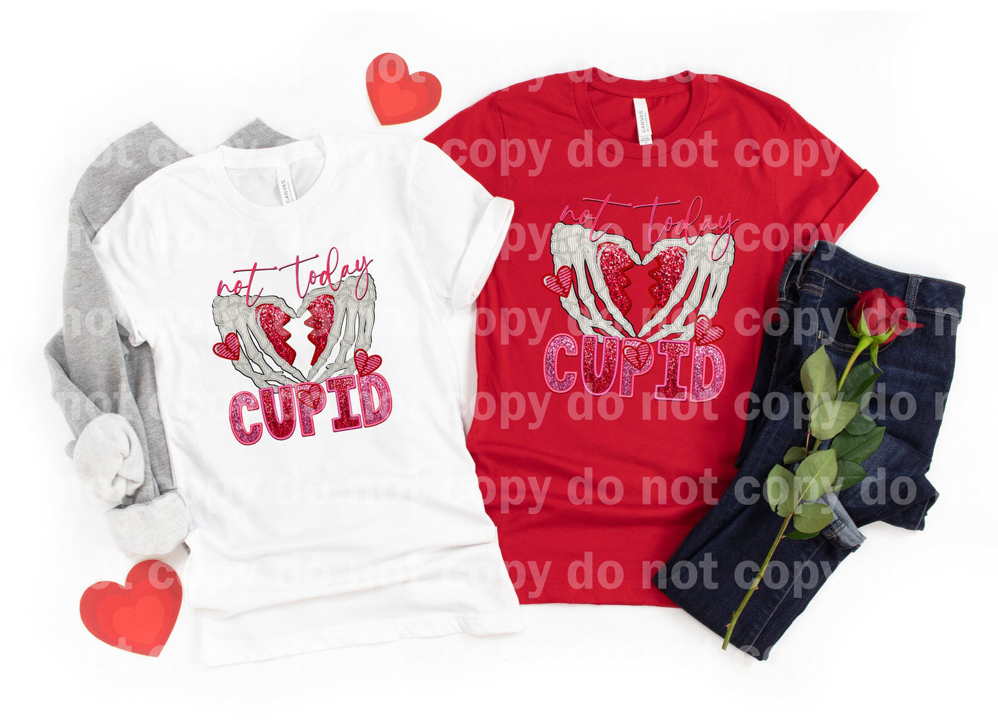 Not Today Cupid Skellie Hand Dream Print or Sublimation Print