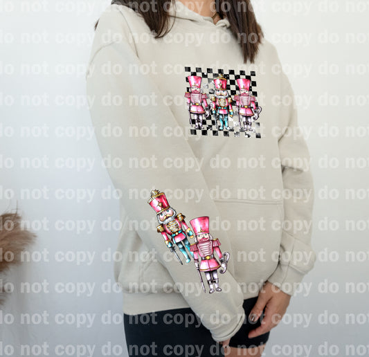 Nutcracker Checkered Background with Optional Sleeve Design Dream Print or Sublimation Print