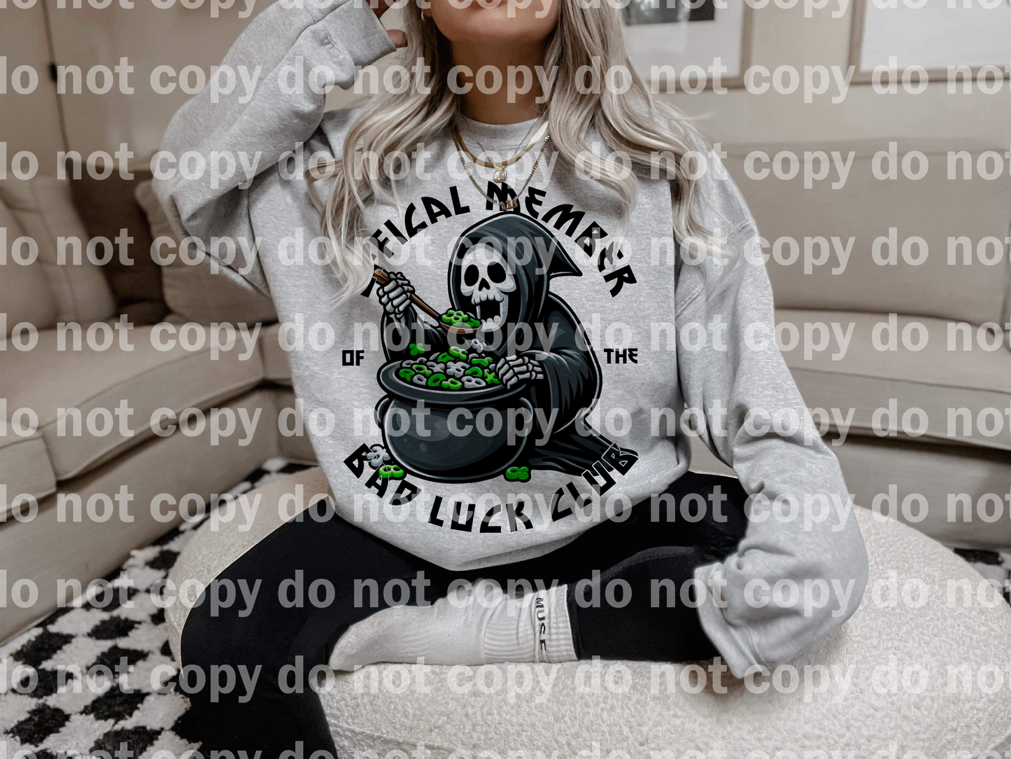 Official Member of The Bad Luck Club Black/White Dream Print or Sublimation Print