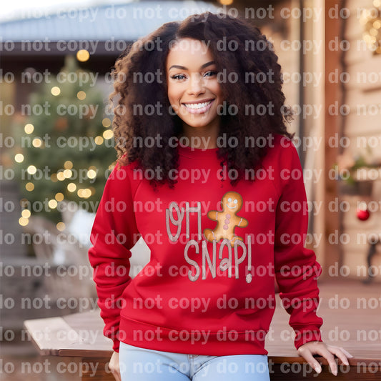 Oh Snap Gingerbread Embroidery Dream Print or Sublimation Print