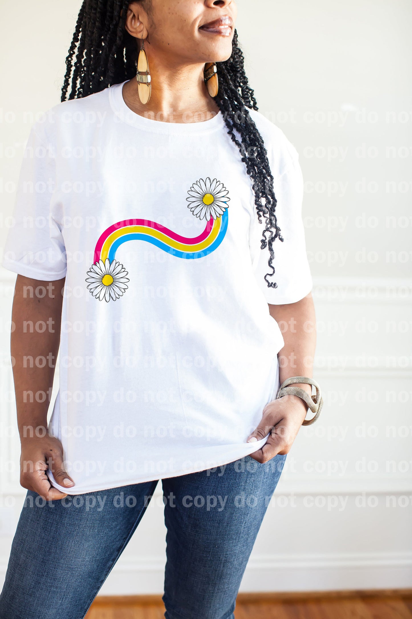 Pansexual Pride Daisy No Words Dream Print or Sublimation Print