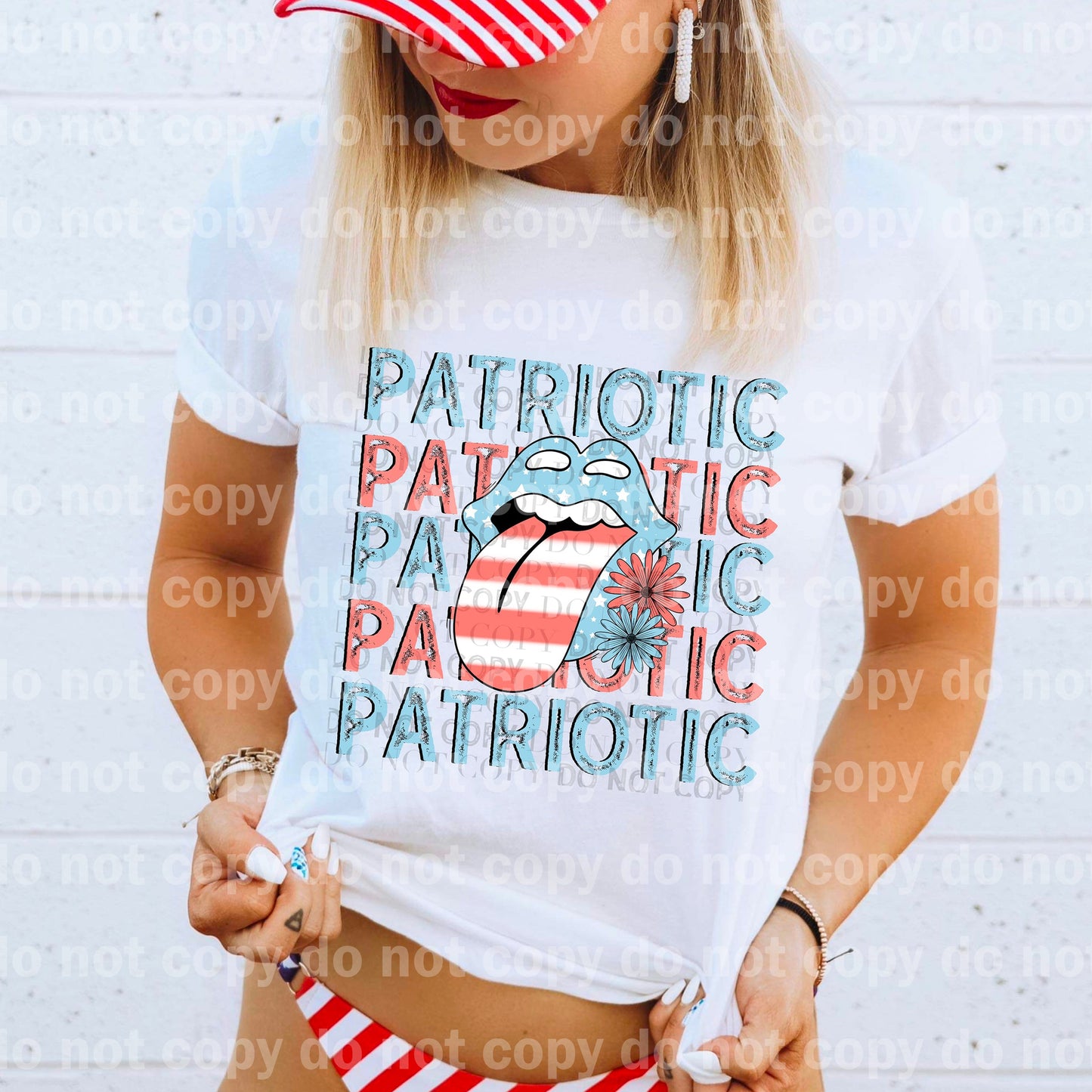 Patriotic Floral Tongue Dream Print or Sublimation Print