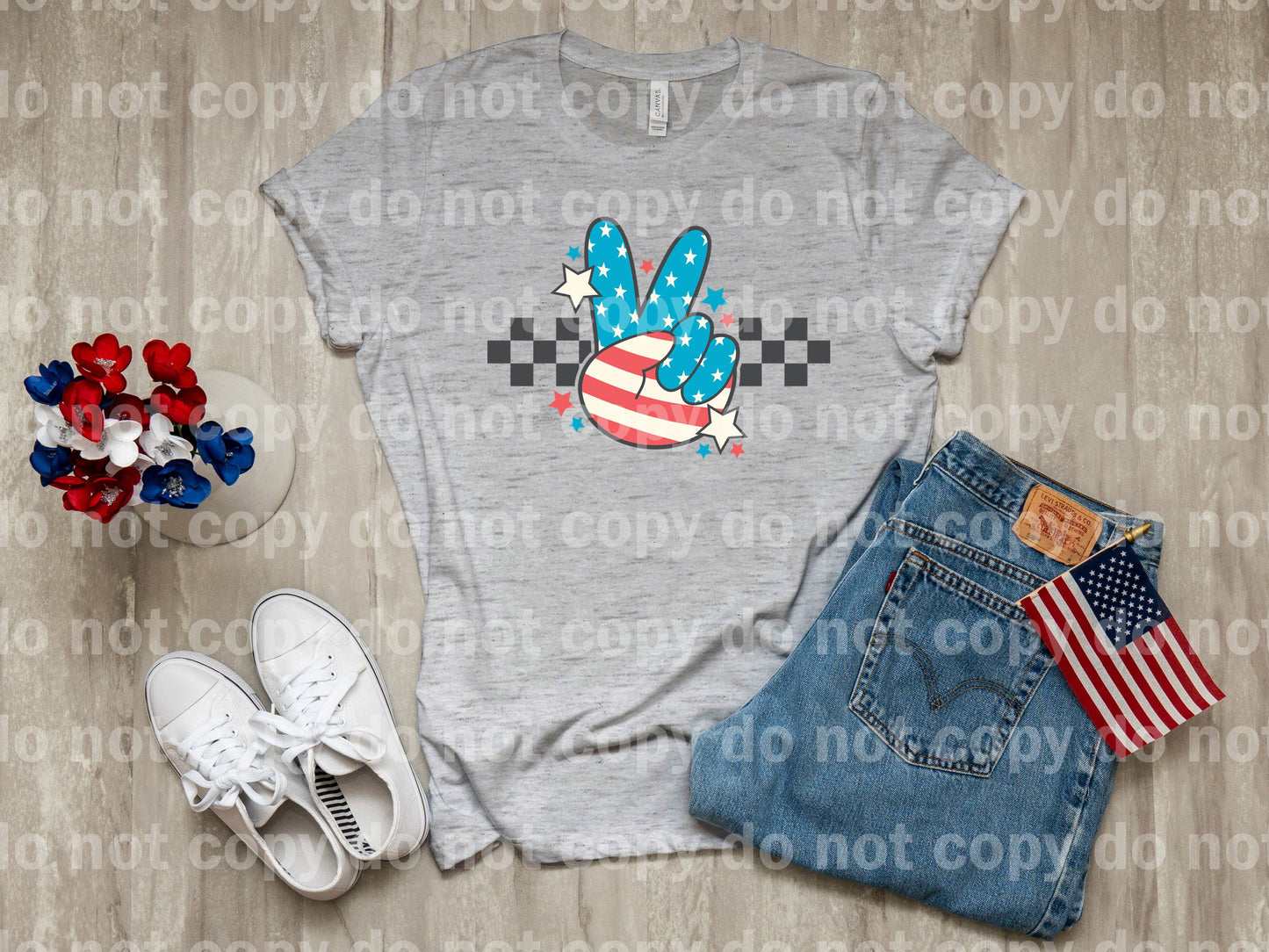 Peace Sign America Distressed/Non Distressed Dream Print or Sublimation Print