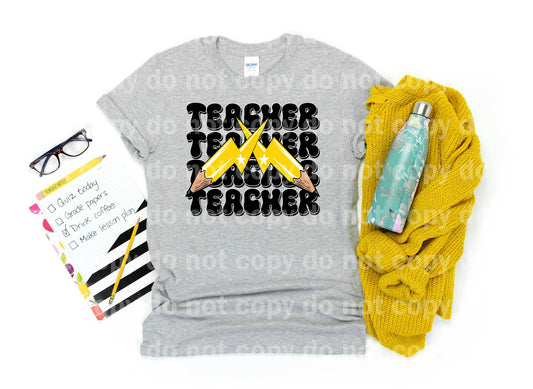 Pencil Bolts Teacher Dream Print or Sublimation Print