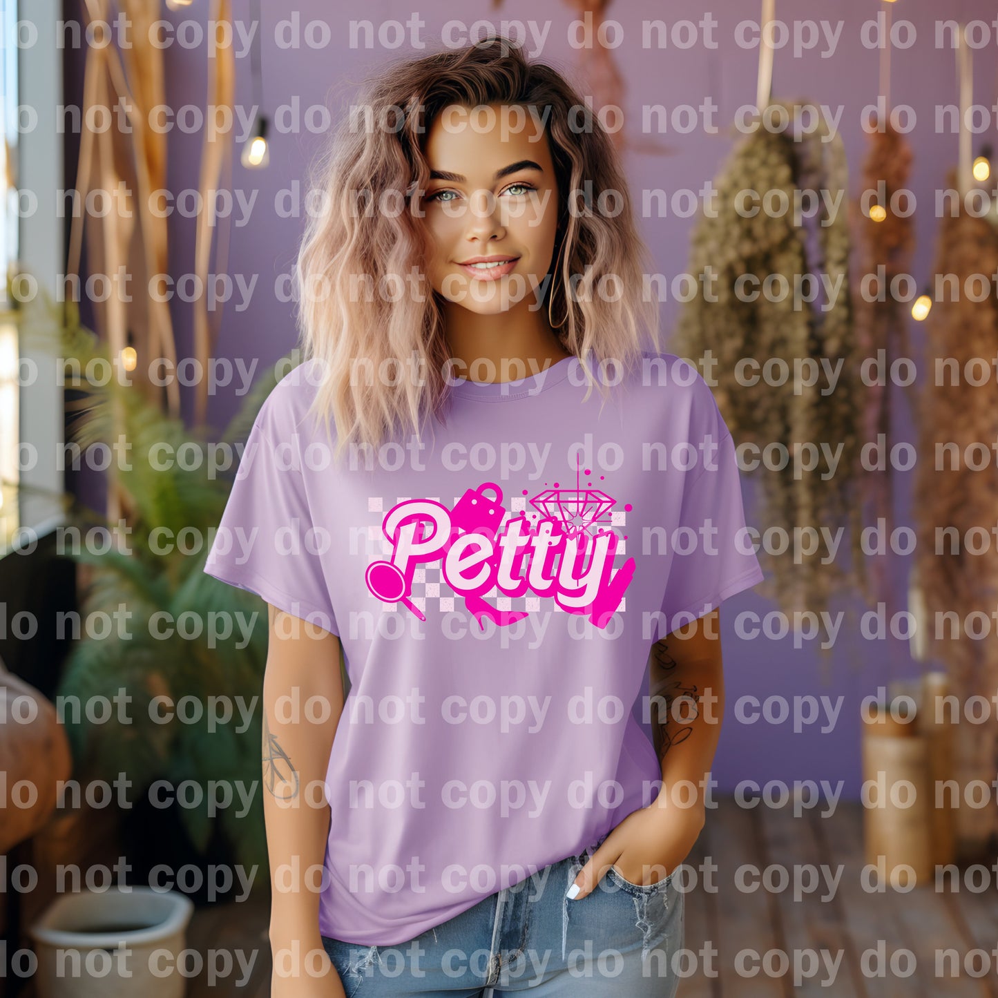 Petty Pink Plaid Dream Print or Sublimation Print