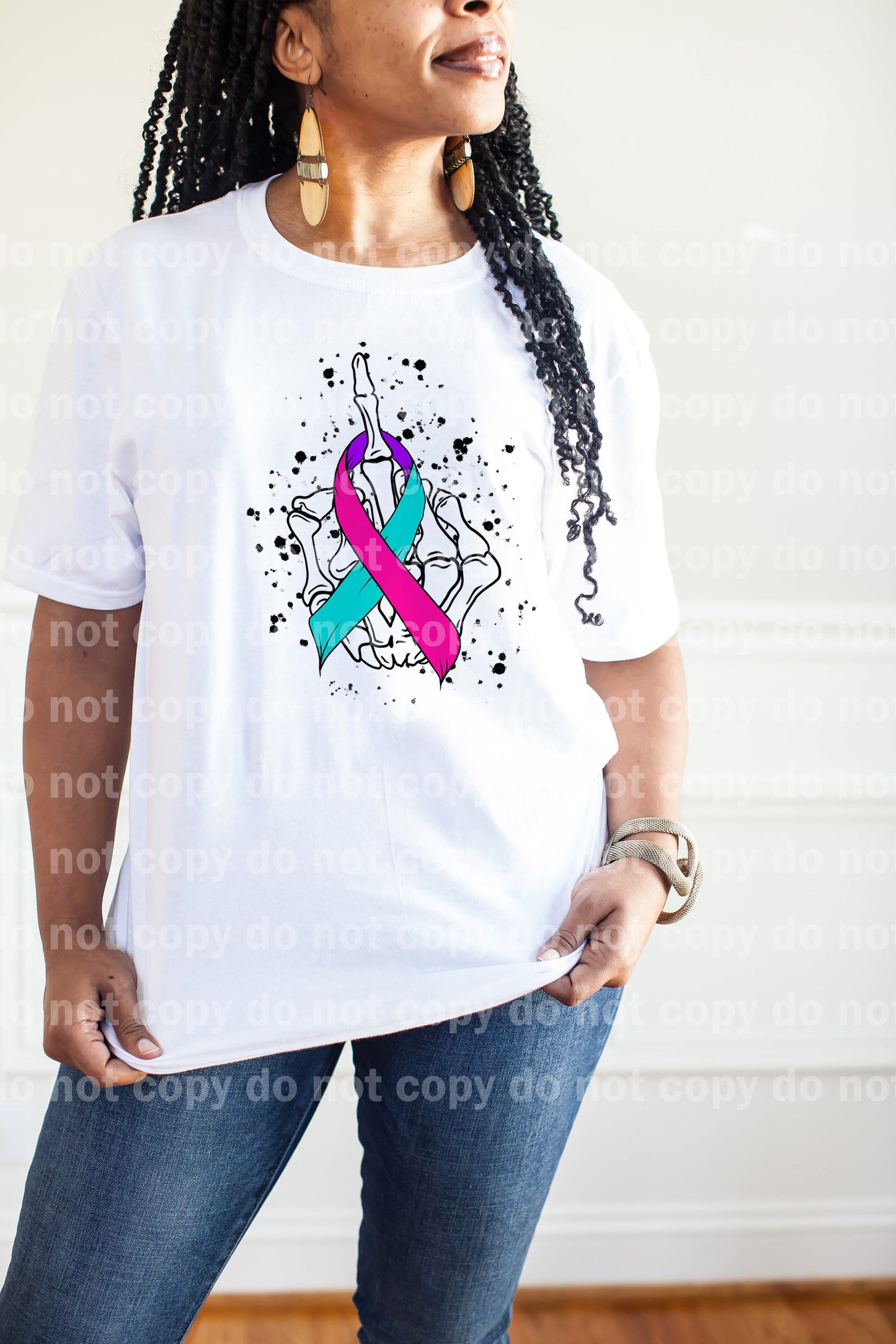 Pink Purple Teal Cancer Ribbon Dream Print or Sublimation Print