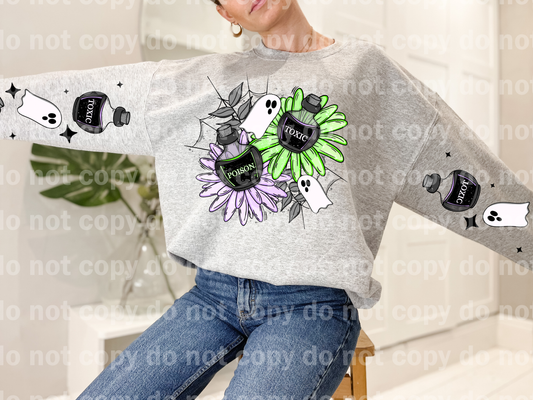 Poison Toxic Floral With Optional Two Rows Sleeve Designs Dream Print or Sublimation Print