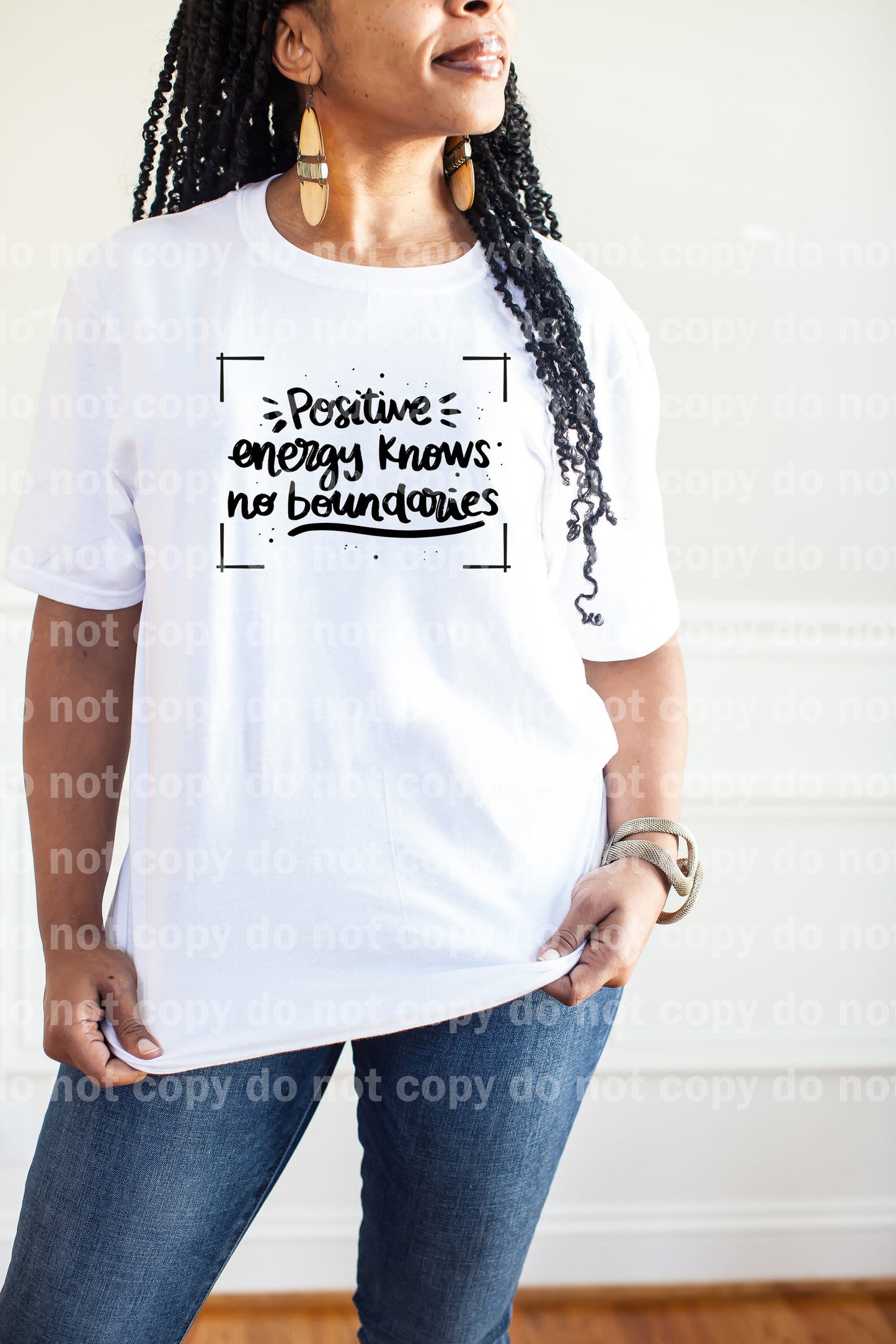 Positive Energy Knows No Boundaries Black/White Dream Print or Sublimation Print