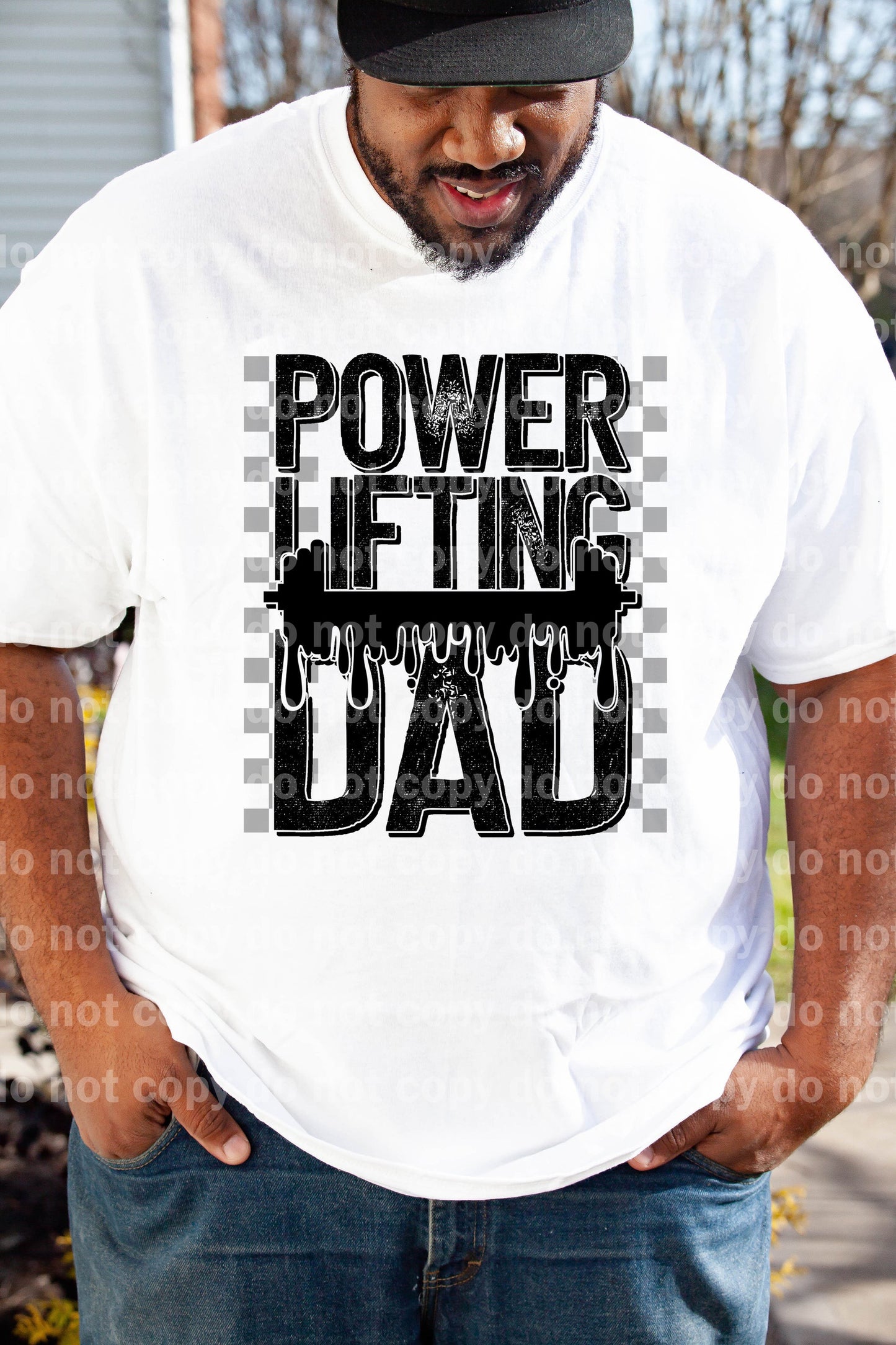 Power Lifting Dad Drippy Dumbbell Dream Print or Sublimation Print