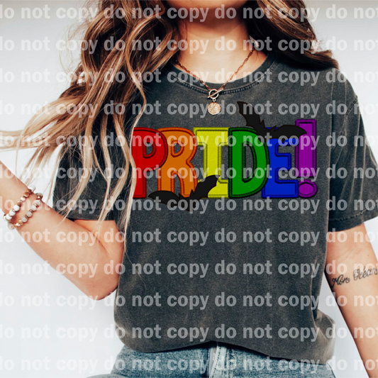 Pride Rainbow LGBT Lettering with Bats Dream Print or Sublimation Print