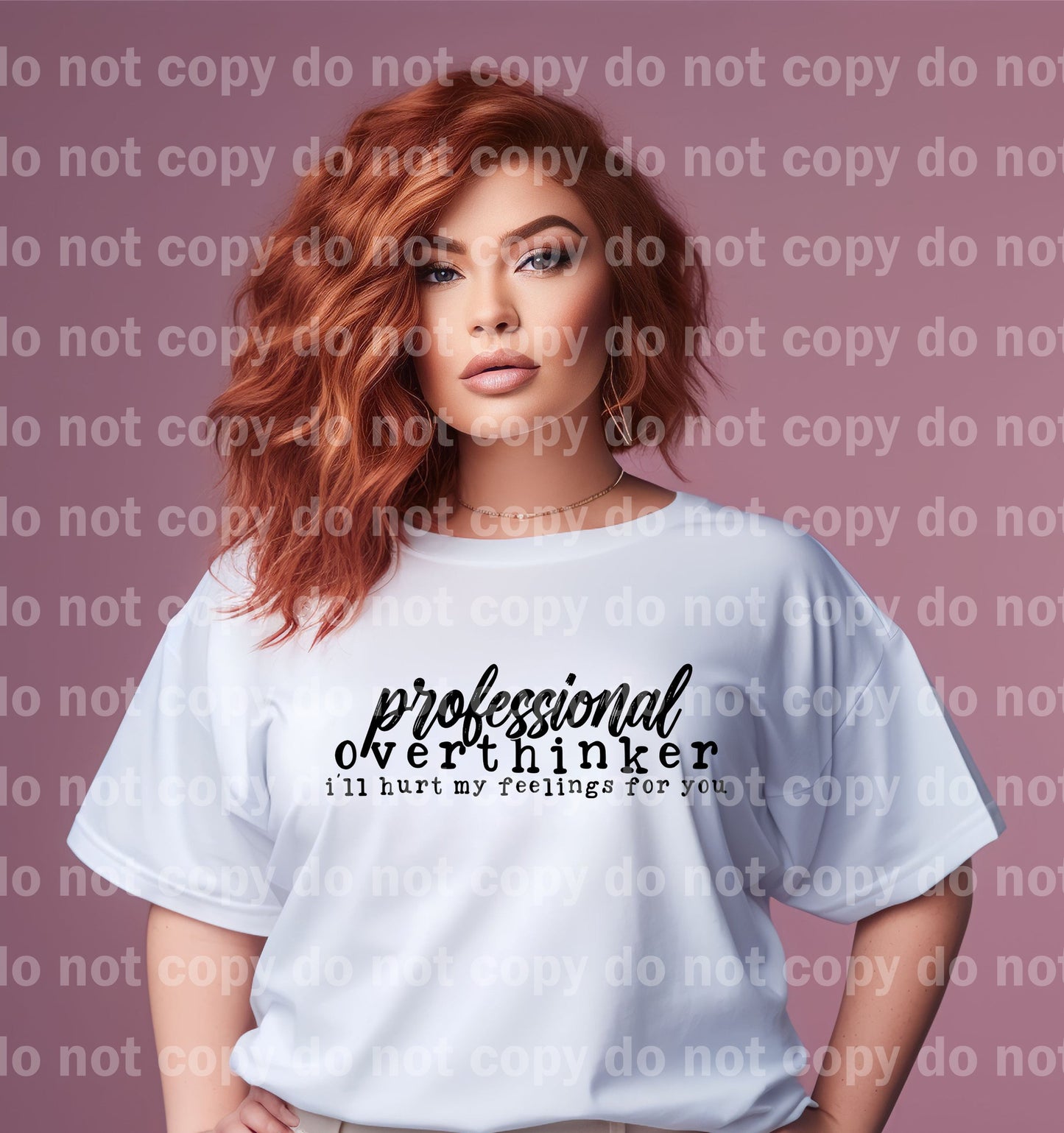 Professional Overthinker I'll Hurt My Feelings For You Black/White Dream Print or Sublimation Print