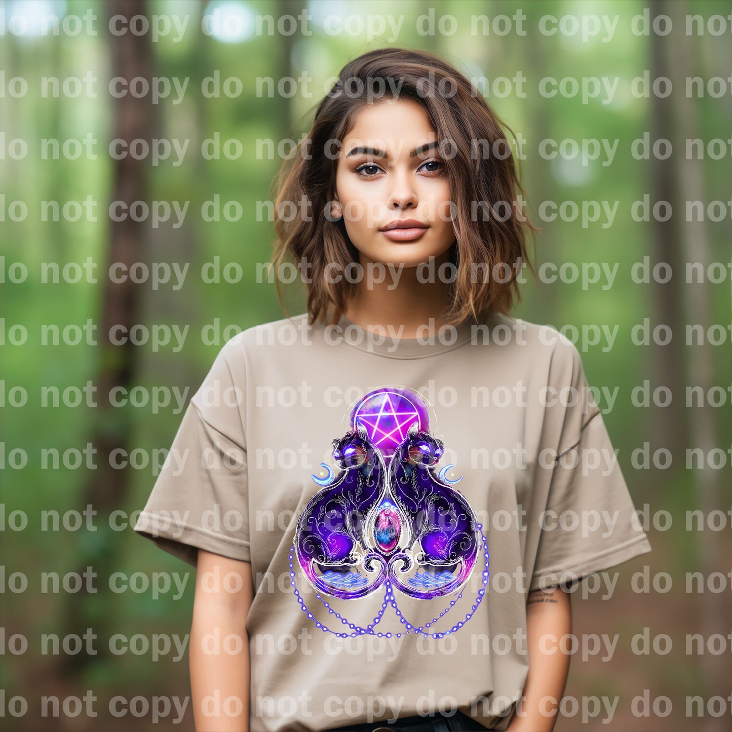 Magical Cats Star Purple/Neon Purple/White Dream Print or Sublimation Print