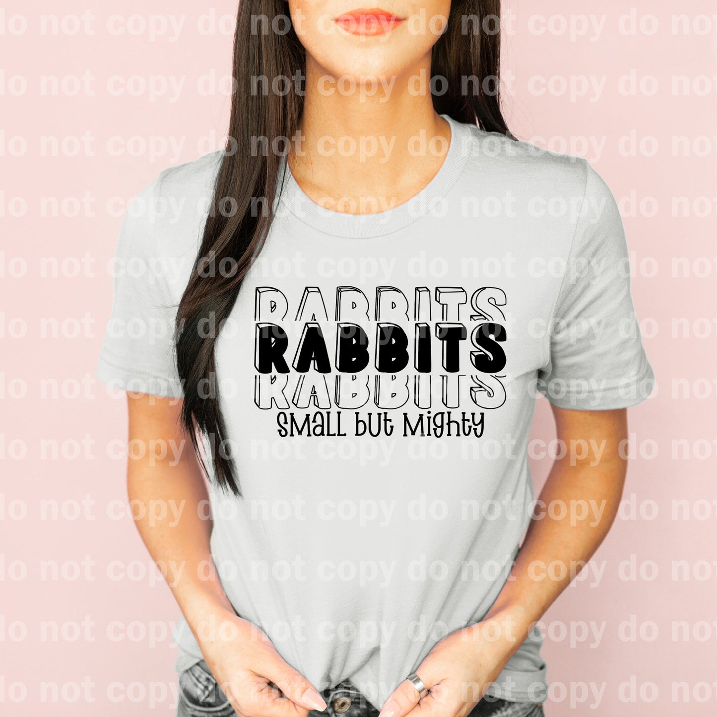 Rabbits Small But Mighty Black/White Dream Print or Sublimation Print