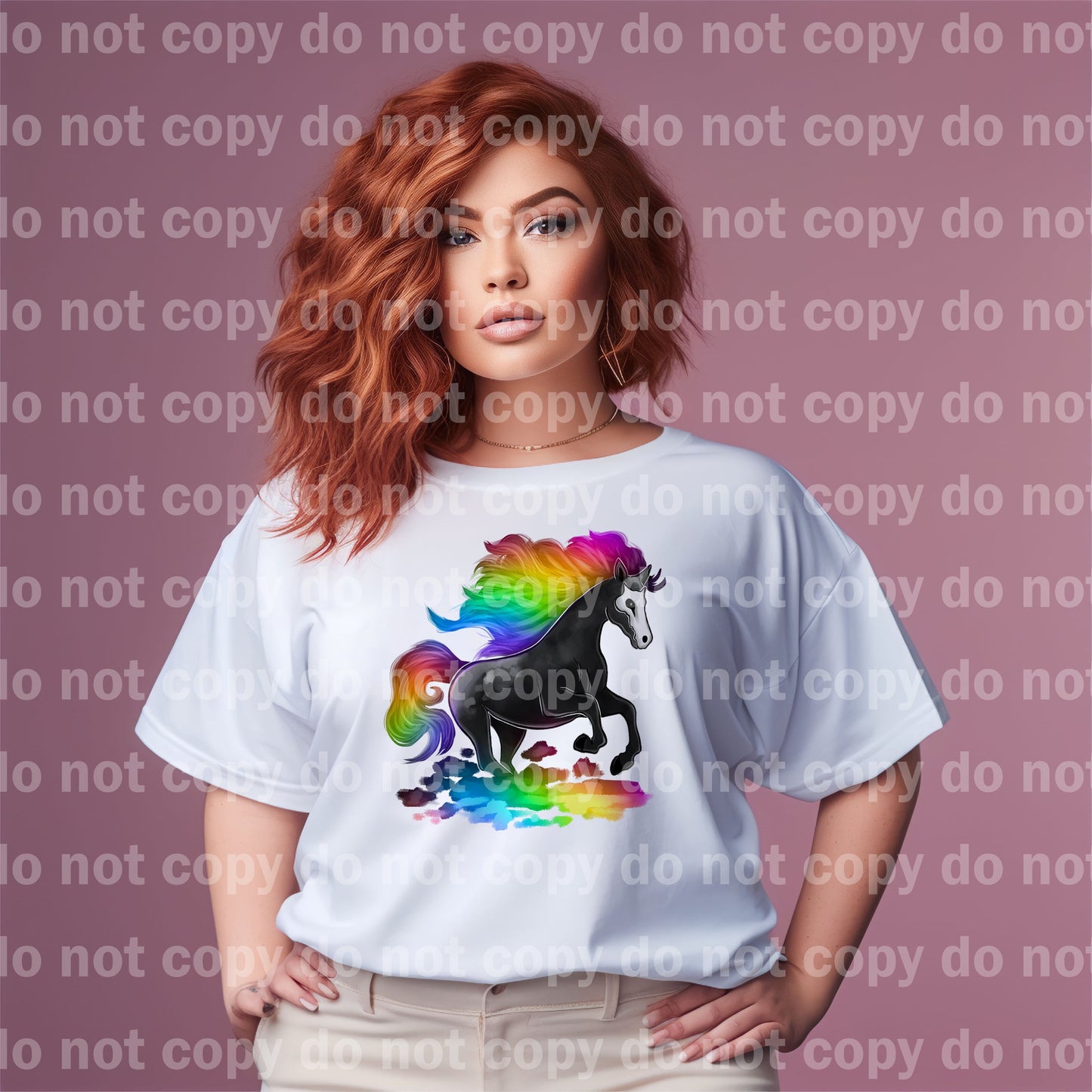 Free Spirited Confident Strong Rainbow Horse Dream Print or Sublimation Print