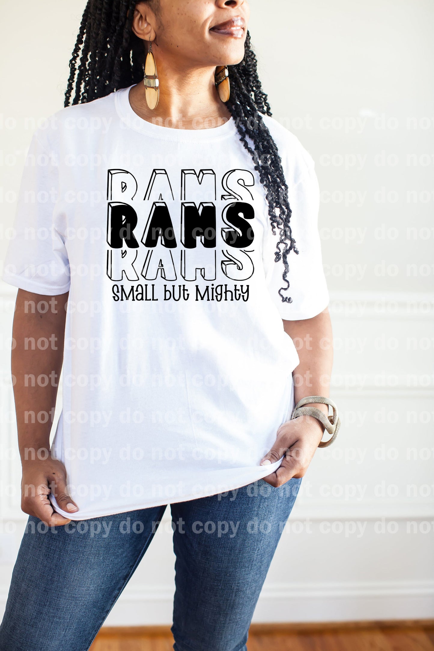 Rams Small But Mighty Black/White Dream Print or Sublimation Print