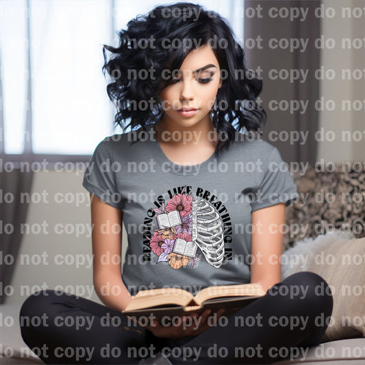 Reading Is Like Breathing In Dream Print or Sublimation Print