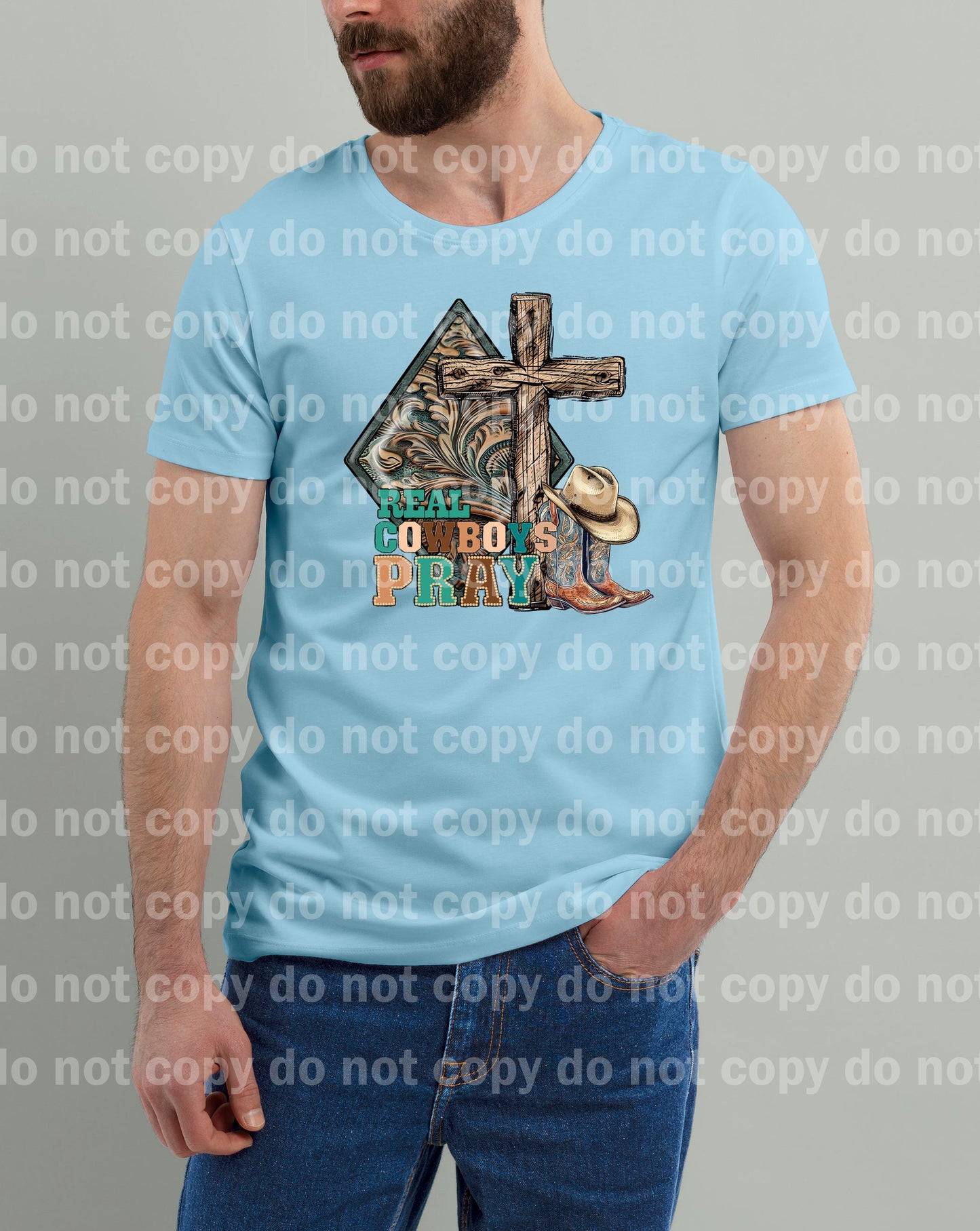 Real Cowboy Pray Dream Print or Sublimation Print