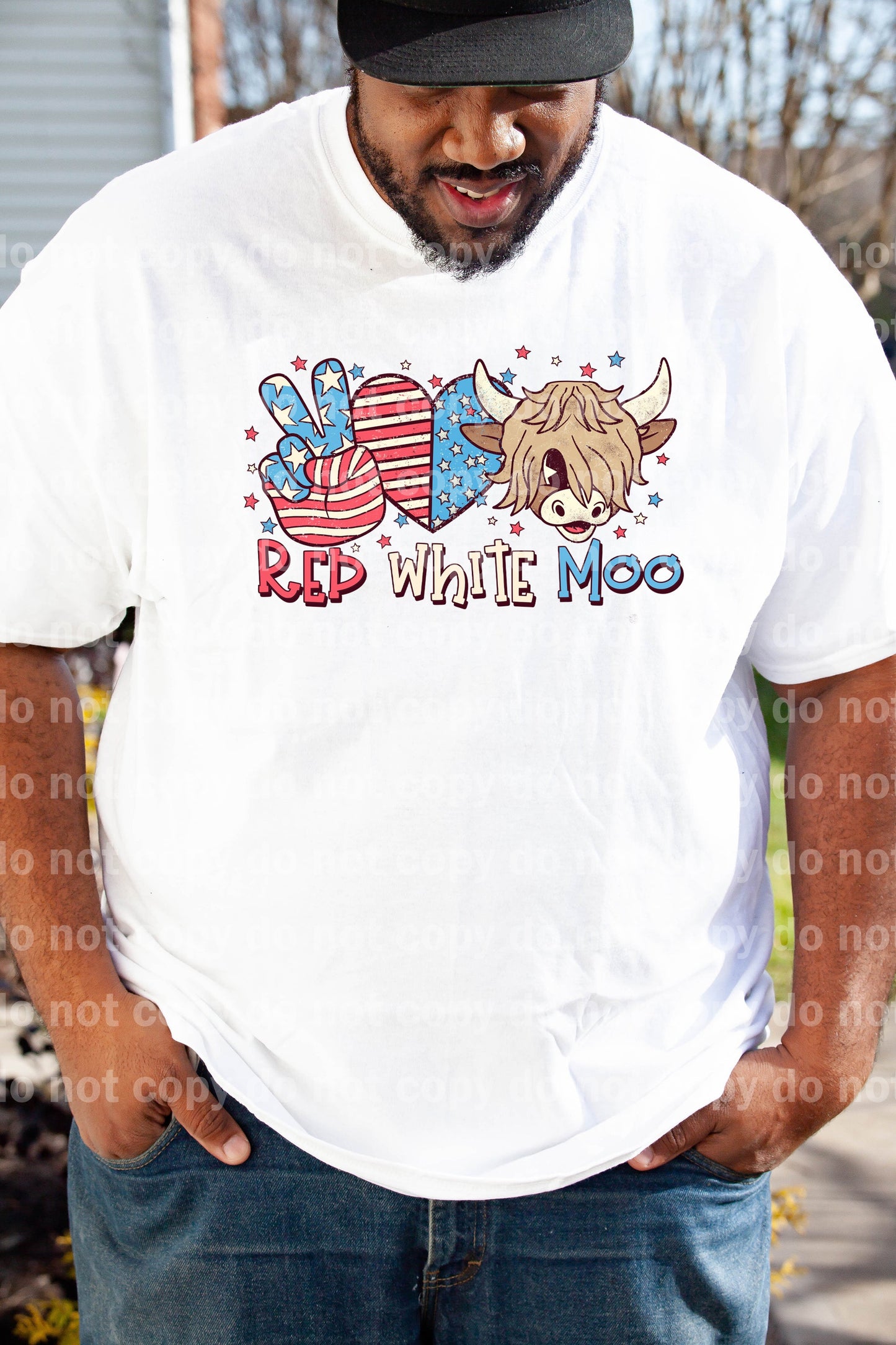 Red White Moo Boy Dream Print or Sublimation Print