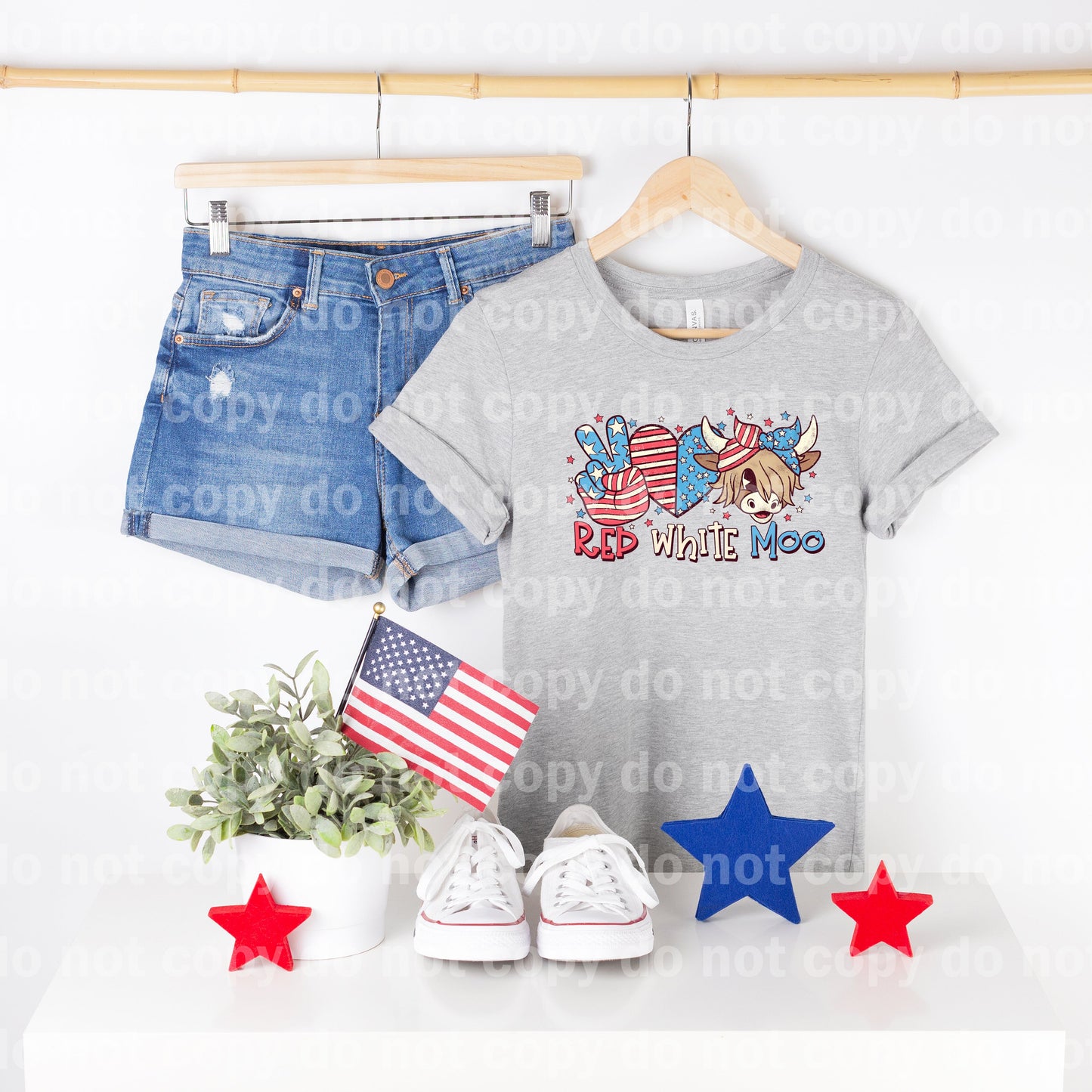Red White Moo Girl Dream Print or Sublimation Print