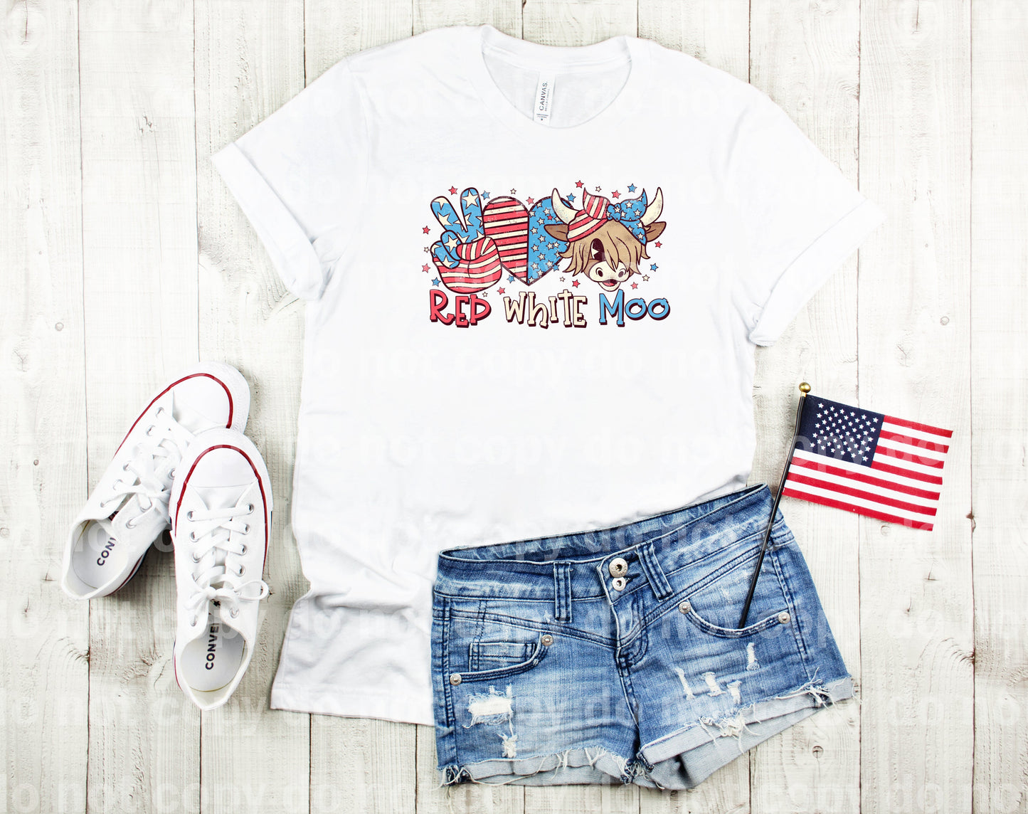 Red White Moo Girl Dream Print or Sublimation Print