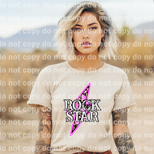 Rock Star Lightning Bolt Pink Dream Print or Sublimation Print