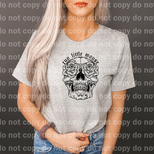 Run Little Mouse Floral Skull Dream Print or Sublimation Print