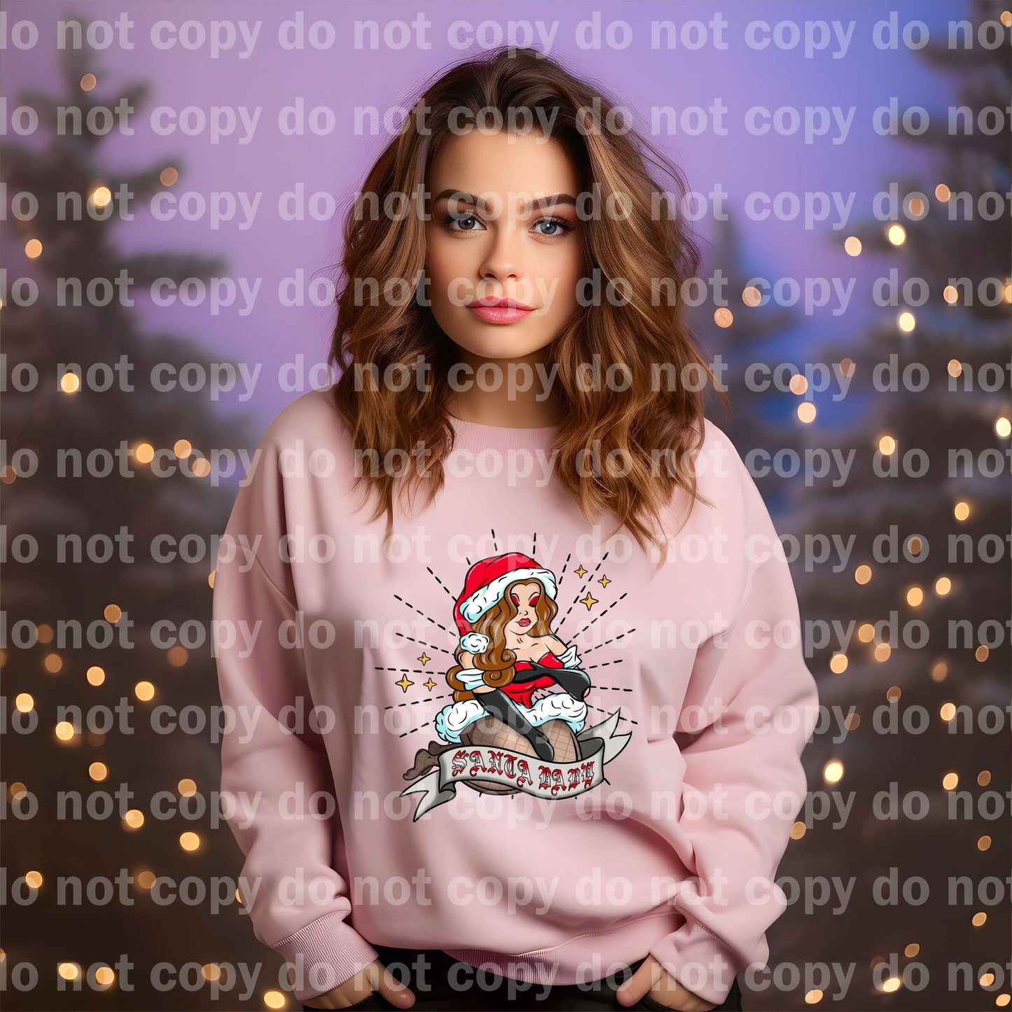 Santa Baby Brown Hair Dream Print or Sublimation Print