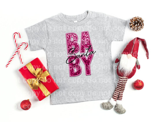 Santa Baby Embroidery Sequin Dream Print or Sublimation Print