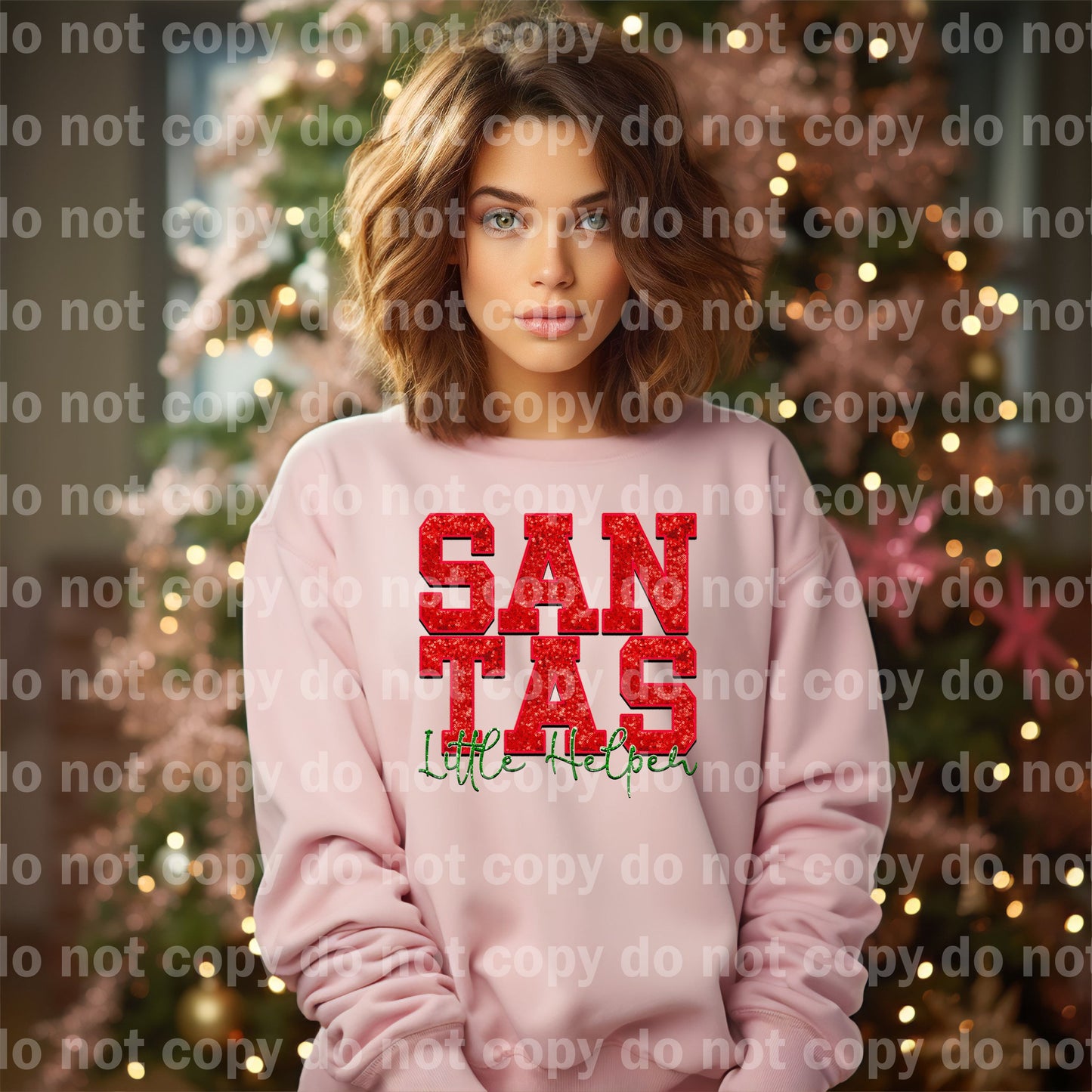 Santas Little Helper In Various Colors Dream Print or Sublimation Print