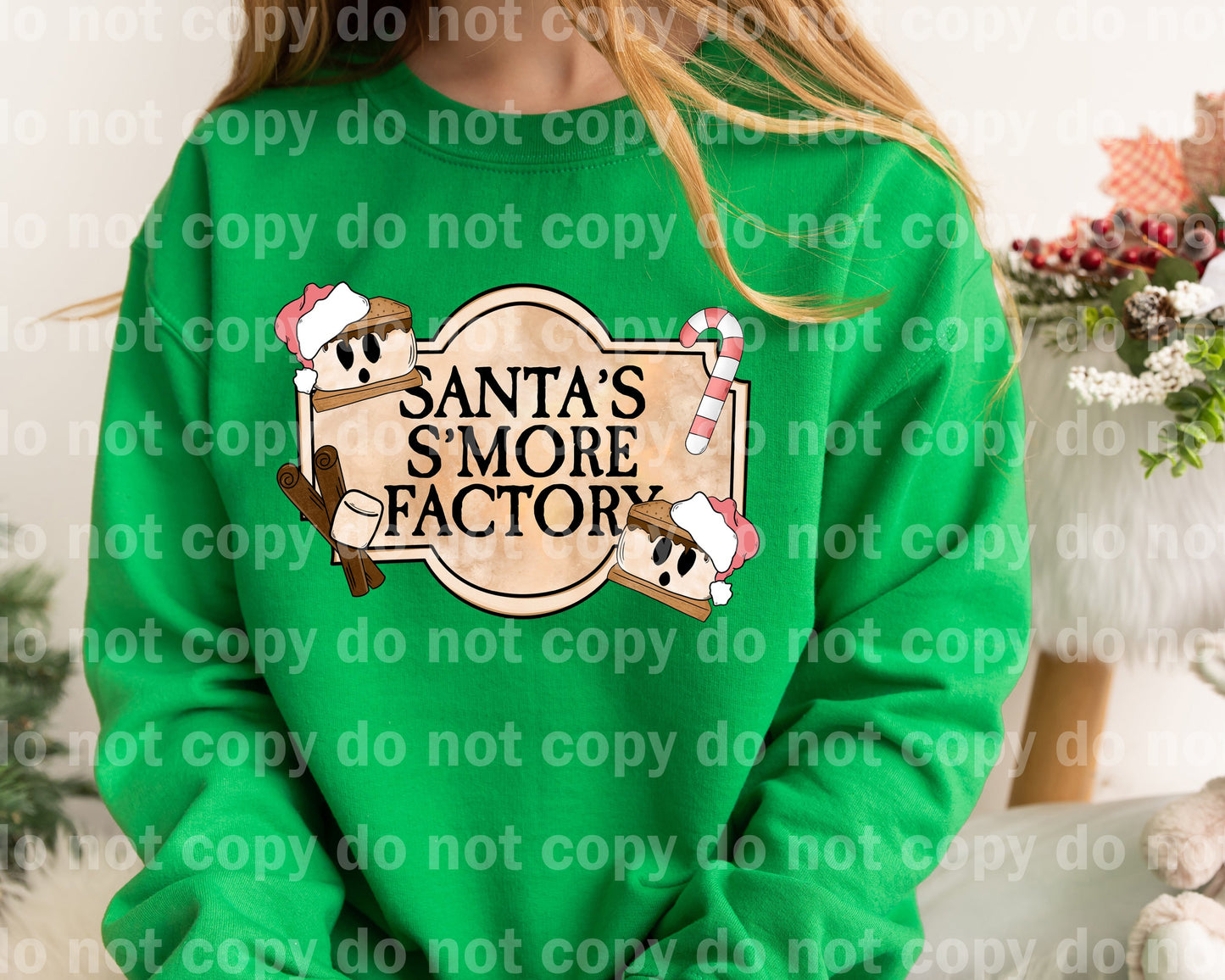 Santa's S'more Factory con diseño de funda opcional Impresión de ensueño o impresión por sublimación