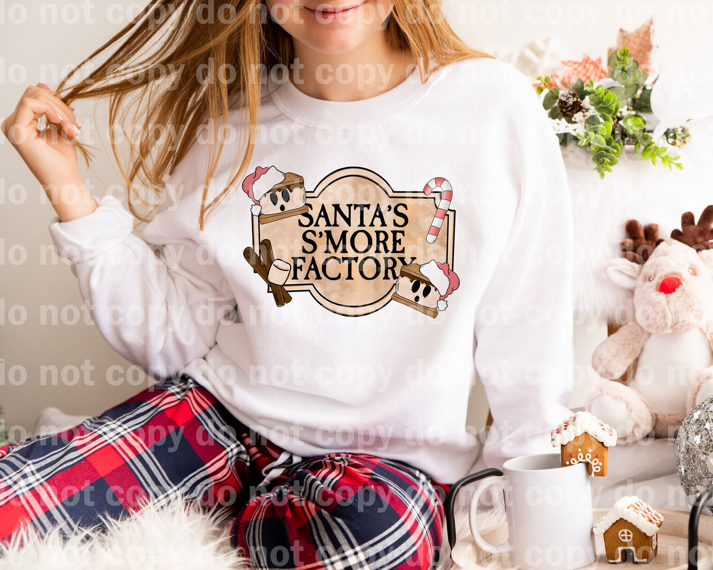 Santa's S'more Factory con diseño de funda opcional Impresión de ensueño o impresión por sublimación