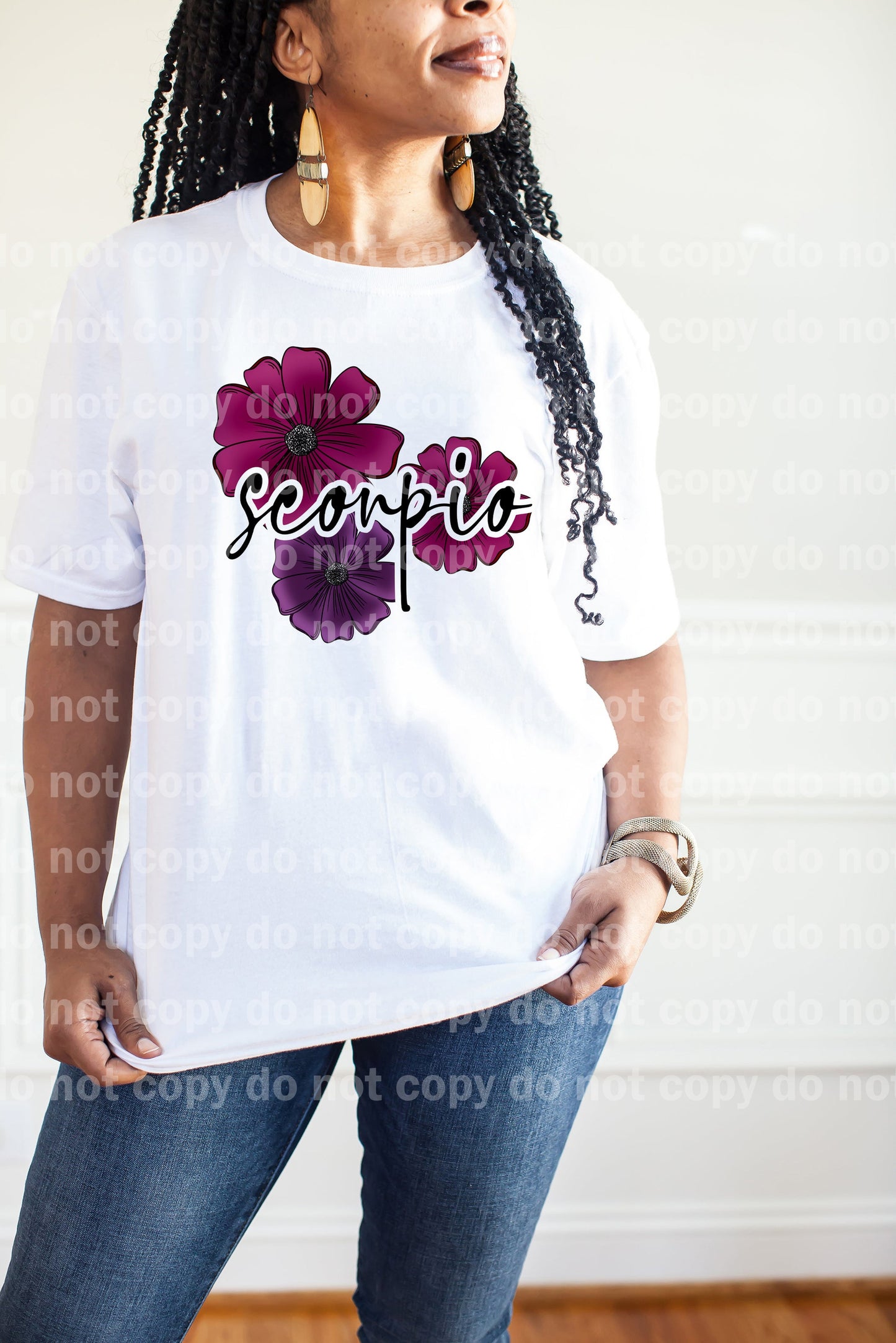 Scorpio Zodiac Sign Floral with Pocket Option Dream Print or Sublimation Print