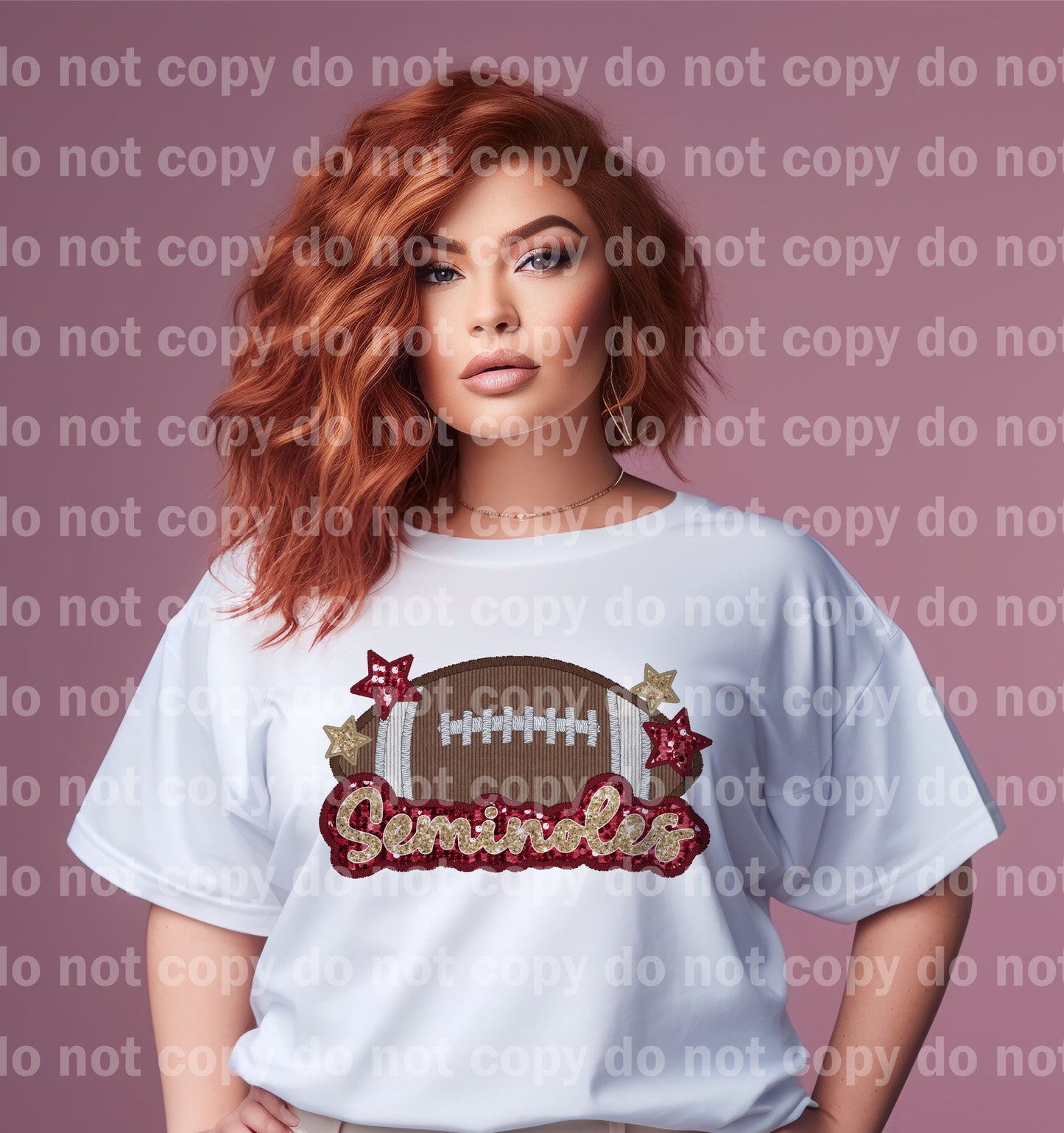 Seminoles Football Sequin Embroidery Dream Print or Sublimation Print