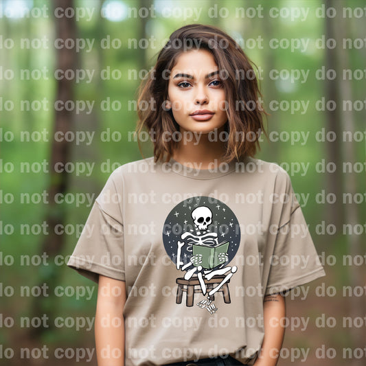 Skeleton Reading In Various Colors Dream Print or Sublimation Print
