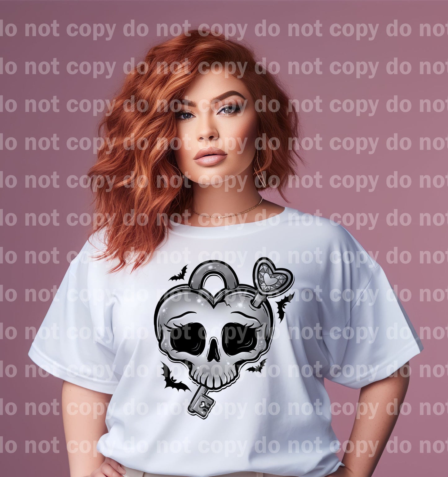 Skull Lock Purple/Gray Dream Print or Sublimation Print with Decal Option