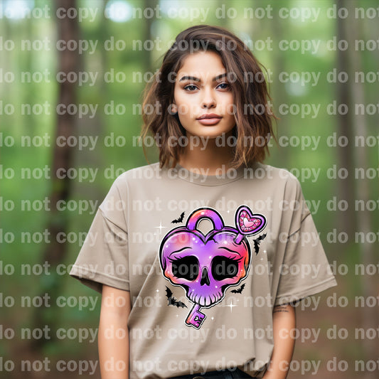 Skull Lock Purple/Gray Dream Print or Sublimation Print with Decal Option