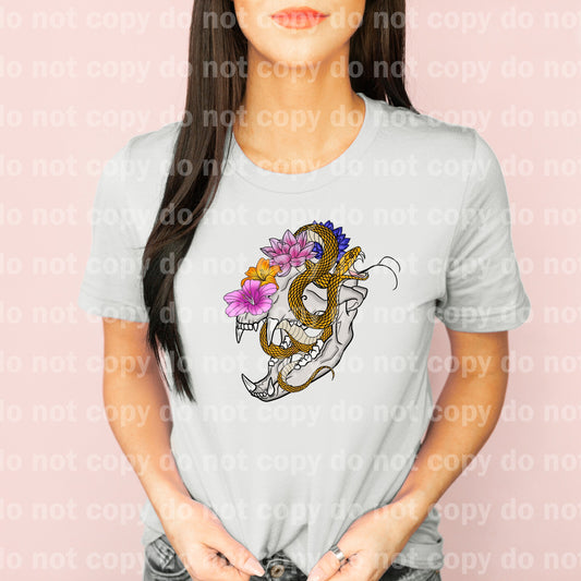 Snake And Floral Skull Dream Print or Sublimation Print