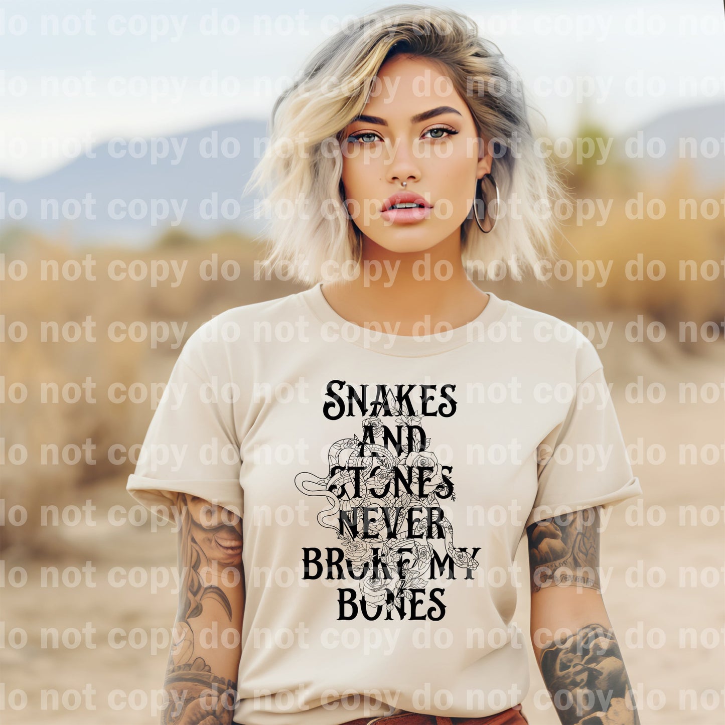 Snakes and Stones Never Broke My Bones Full Color/One Color Dream Print or Sublimation Print