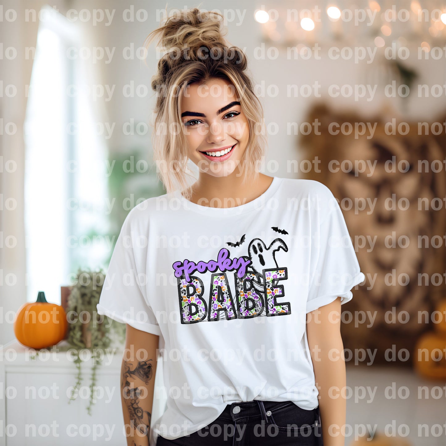 Spooky Babe Embroidery Dream Print or Sublimation Print