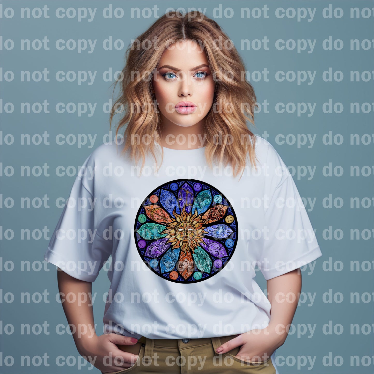Stained Glass Flower Sun Full Color/Purple Dream Print or Sublimation Print