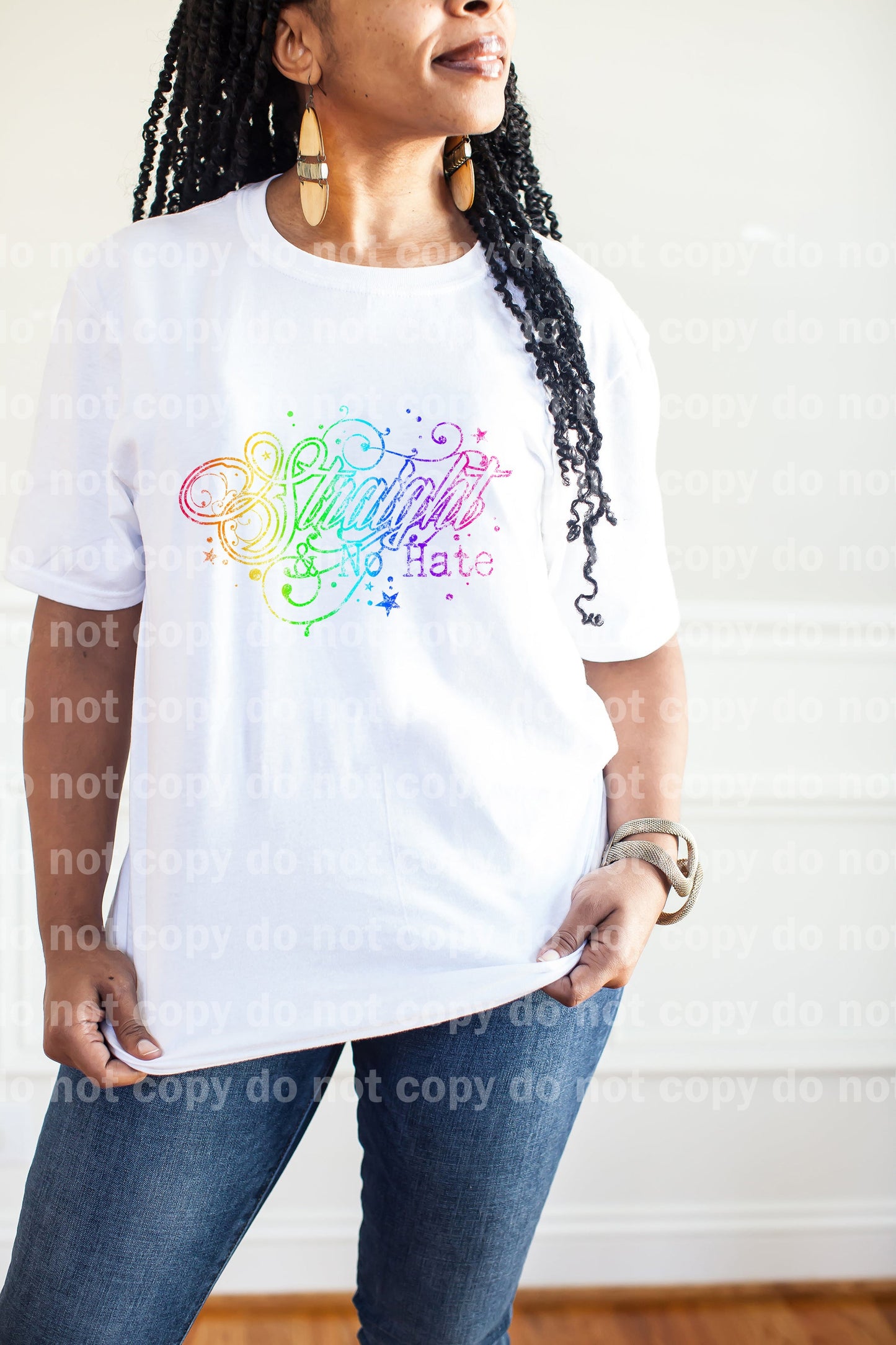 Straight No Hate Full Color/One Color Dream Print or Sublimation Print